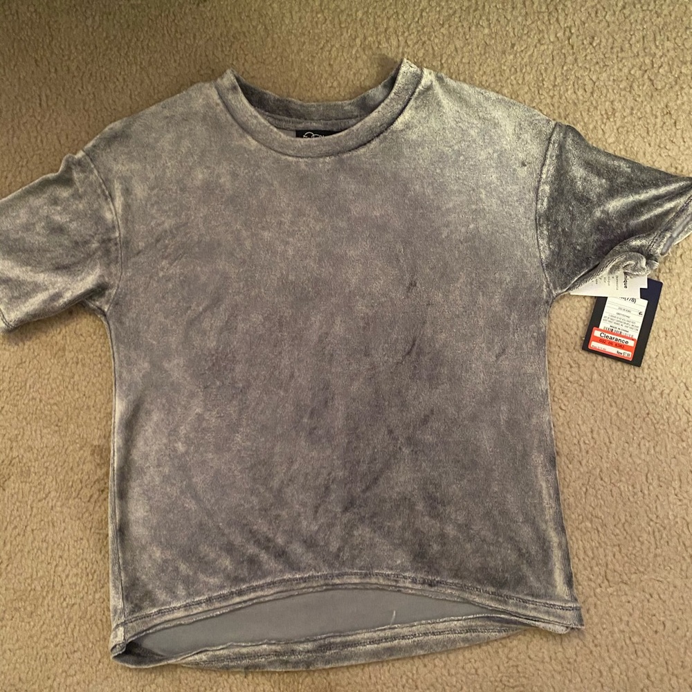 Silver velvet top!